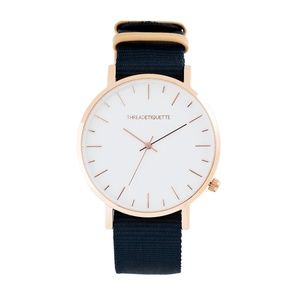 Rose Gold Watch Canvas Strap